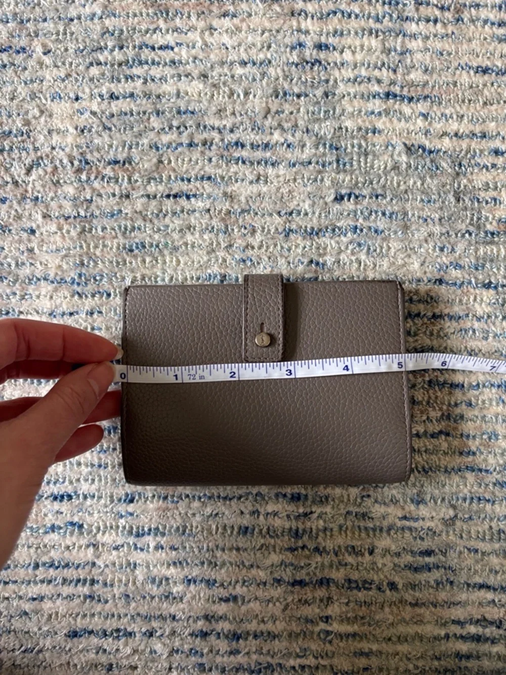 Saint Laurent Pebbled Leather Wallet and Card Holder in Taupe Gray - Picture 9 of 11